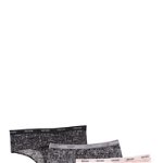 Imbracaminte Femei kensie Texture Print Laser Cut Panties - Pack of 3 BLACK