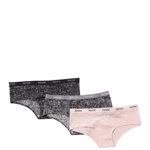 Imbracaminte Femei kensie Texture Print Laser Cut Panties - Pack of 3 BLACK