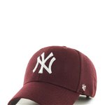 47brand șapcă din amestec de lână MLB New York Yankees culoarea bej, cu imprimeu B-MVP17WBV-KHB, 47 brand