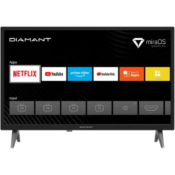 LED Diamant Smart TV 24HL4330H/C Seria HL4330H/C 60cm negru HD Ready, Horizon