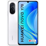 Telefon Mobil Huawei nova Y70, Procesor Kirin 710A, Octa-Core, TFT LCD Capacitive touchscreen 6.75", 4GB RAM, 128GB Flash, Camera Tripla 48 + 5 + 2MP, 4G, Wi-Fi, Dual SIM, EMUI 12 (Alb)