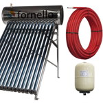 Panou solar presurizat compact FORNELLO SPP-470-H58/1800-15-c cu 15 tuburi vidate de tip heat pipe si boiler din inox de 135 litri