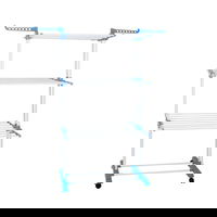 Uscător de rufe vertical pliabil, cu 3 niveluri și roți, 