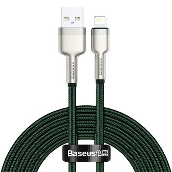 Cablu Baseus Cafule Lightning, 2m, verde