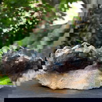 Specimen cluster cuart fumuriu m2, druzy.ro - Cristale, Home Deco