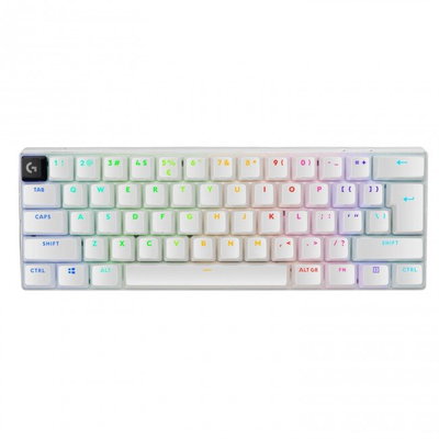 Tastatura Logitech G PRO X 60 Lightspeed, RGB LED, USB/USB Wireless/Bluetooth, Layout US, White