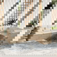 vidaXL Set canapele de grădină cu perne, 6 piese, bej, poliratan, vidaXL