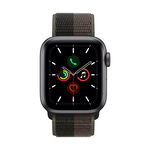 Apple Watch SE, Cellular, Carcasa Aluminium 40mm Space Grey, Tornado/Grey Sport Loop