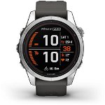 Smartwatch GARMIN Fenix 7S Pro Solar Edition 42mm, Wi-Fi, GPS, Android/iOS, silicon, Silver/Graphite