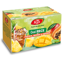 Ceai rece cu papaya, mango si ananas, 12 plicuri, Fares, FARES