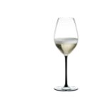 Pahar pentru sampanie si vin spumant, din cristal Fatto A Mano Champagne Wine Negru, 445 ml, Riedel