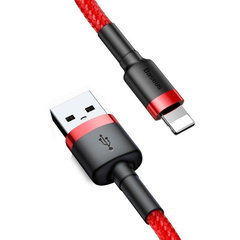 BASEUS Cablu Date si Incarcare USB-A - Lightning Baseus Cafule, 18W, 0.5m, Rosu CALKLF-A09, BASEUS