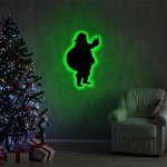 Lampa de perete Santa Claus 2, Neon Graph, 32x52 cm, verde, Neon Graph