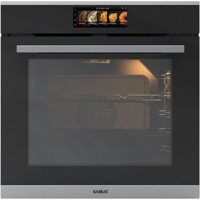 Cuptor incorporabil Samus SC634GDT15H, 74 L, Grill Electric, 15 functii de gatire, Curatare catalitica, Ventilator, Timer Digital, Negru