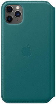 Husă Apple Apple MY1Q2ZM/A iPhone 11 Pro Max cu pene de păun/carte din piele albastră, Apple