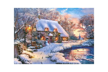 Puzzle 500 piese Winter Cottage, Castorland
