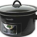 Slow cooker Crock Pot SCCPRC507B-050, 220 W, 4.7 l, 2 Setari gatit, Vas de ceramica detasabil, Timer, Control temperatura, Mentinere la cald (Negru), Crock Pot