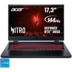 Laptop Gaming Acer Nitro 5 AN517-55 cu procesor Intel® Core™ i5-12500H pana la 4.60 GHz, 17.3 Full HD, IPS, 144Hz, 8GB, 512GB SSD, NVIDIA® GeForce RTX™ 3050 4GB GDDR6, No OS, Black