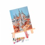 Set pictura pe numere, cu sasiu, Towers of the Old Town, 40x50 cm