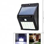 Lampa cu incarcare solara si senzor de miscare 20 LED, Golden Market Shop