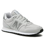 New Balance, Pantofi sport de piele ecologica si material textil W500, Gri cenusa, 6