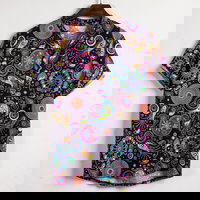 Tricou modern de vara pentru barbati, cu imprimeu ?i maneca scurta, din material care respira, din amestec de bumbac, Neer