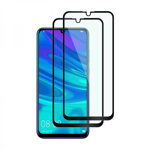 Set 2 folii protectie sticla securizata fullsize pentru Huawei P Smart PRO 2019/ Honor 9X PRO negru
