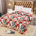 Patura Cocolino Cu Blanita 200x230cm - Red Flowers, JOJO HOME