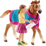 Jucarie Horse Club 42361 Foal with blanket, Schleich