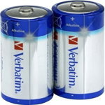Baterii  Alkaline, D, 2 buc, Verbatim