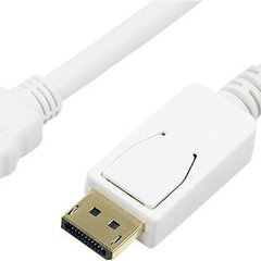 CABLU Display Port to HDMI, white,2m 'CV0055' CABLU Display Port to HDMI, white,2m 'CV0055'