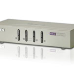 Switch KVM ATEN CS74U 4-Port USB KVM Switch with audio, 4x Cables Set, Non-powered