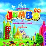 Jumbo 80 - Carte de colorat cu animale, fructe, legume si abtibilduri, 