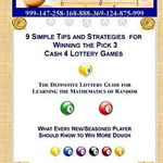 9 Simple Tips and Strategies for Winning the Pick 3 Cash 4 Lottery Games