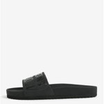Papuci negri cu print si brant ergonomic pentru femei - Pepe Jeans Bio royal