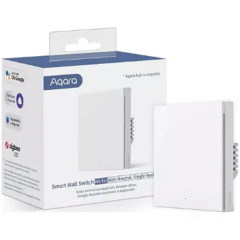Intrerupator smart simplu AQARA WS-EUK01, Wi-Fi, alb