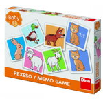 Joc de memorie pentru copii Ferma vesela, 24 de carduri, Dino Toys