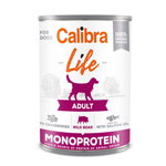 Calibra Life Mono Protein, Mistreț cu Merișoare, Conservă hrană umedă mono proteică fără cereale câini, (pate), 400g, Calibra
