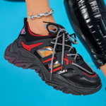 Pantofi Sport, culoare Negru, material Textil - cod: P9289, Gloss