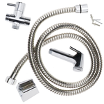 Set bideu cu furtun metalic 1.5m para si suport dus cromat, GAVE