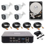 Kit Complet De Supraveghere Video Exterior Cu 4 Camere Full Hd, Hdd 1 Tb, OEM