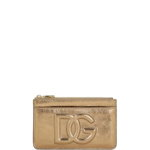 Dolce & Gabbana DOLCE & GABBANA Logo leather credit card case GOLDEN, Dolce & Gabbana