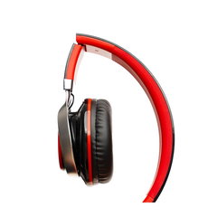Casti cu micr. Spacer cu fir, negru/rosu, Spacer