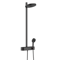 Coloana de dus  cu baterie termostatata Shower Tablet Select Eco Smart Negru Mat, 