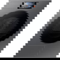 Uscator de rufe Samsung DV90F09F4SU4, 9 kg, Pompa de caldura, Clasa A, Siguranta copii, Prevenire sifonare, Usa reversibila, Metallic Silver