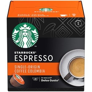 Capsule cafea Starbucks Single-Origin Colombia Espresso by Nescafé Dolce Gusto, prajire medie, 12 capsule, 66g, Starbucks