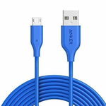 Cablu de date / adaptor Anker PowerLine+ USB Male la microUSB Male, 0.9 m, Blue