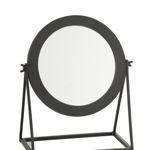 Oglinda Round, Metal, Negru, 34x29x15 cm, Jolipa