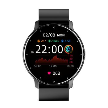 Ceas smartwatch techstar® zl02 sku2856, 1.28 inch tft, ios/android, negru