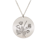 Flora - Colier personalizat buchet flori banut din argint 925, BijuBOX